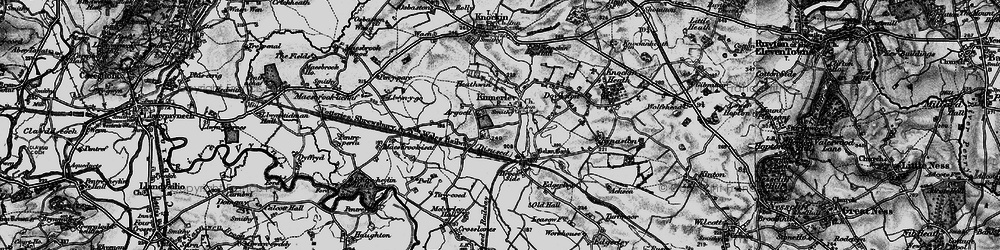 Old map of Kinnerley in 1899
