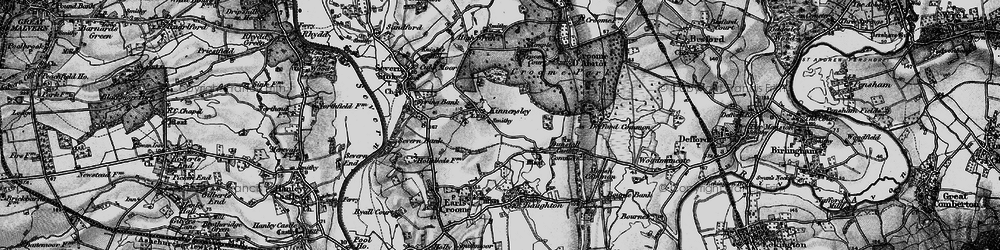 Old map of Kinnersley in 1898