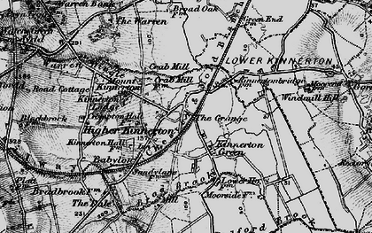 Old map of Kinnerton Green in 1897