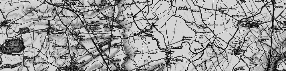 Old map of Barland Fields in 1899