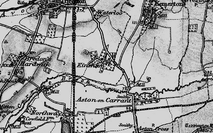 Old map of Kinsham in 1898