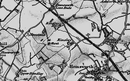 Old map of Kinsley in 1896