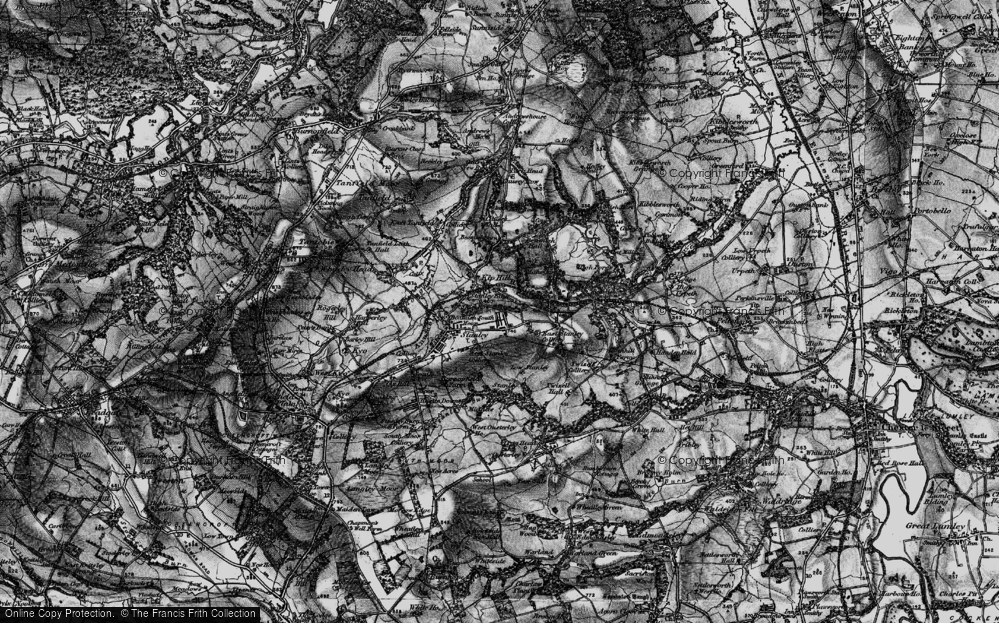 Old Map of Kip Hill, 1898 in 1898