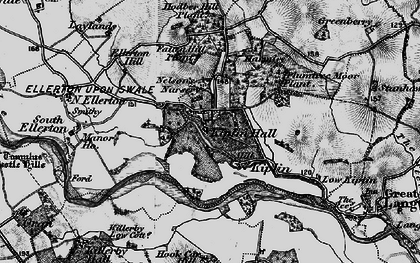 Old map of Kiplin in 1897