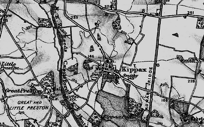 Old map of Kippax in 1896