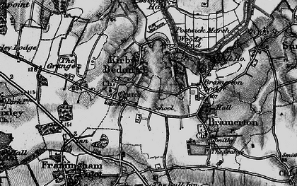 Old map of Kirby Bedon in 1898