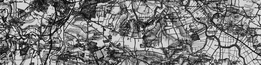 Old map of Kirby Bedon in 1898