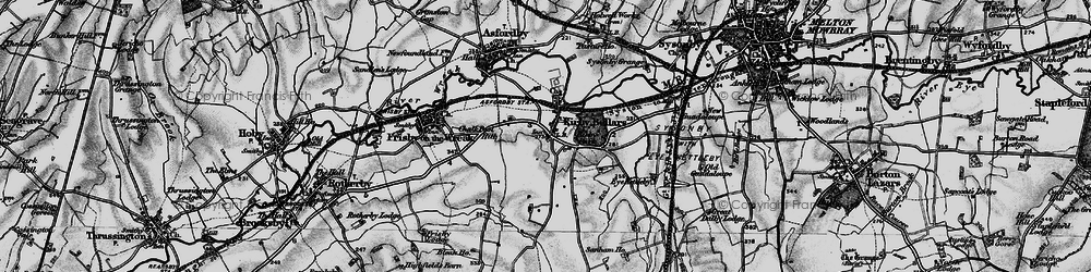 Old map of Eye Kettleby Hall in 1899