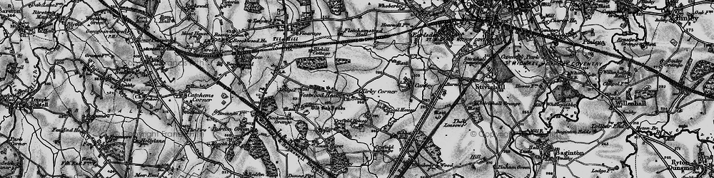 Old map of Kirby Corner in 1899