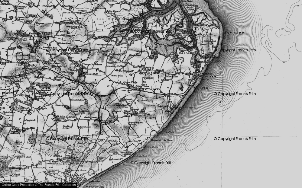 Old Map of Kirby Cross, 1896 in 1896
