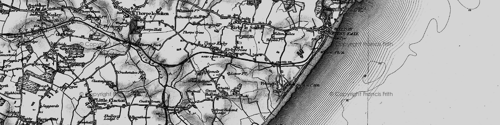 Old map of Kirby Cross in 1896
