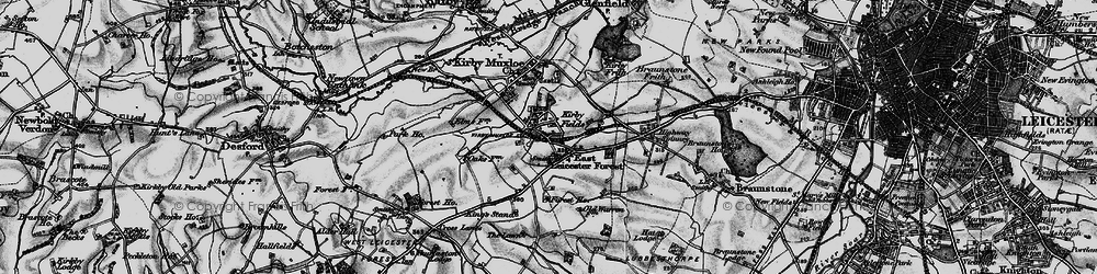 Old map of Enderby Lodge in 1899