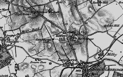 Old map of Kirby Hill in 1898