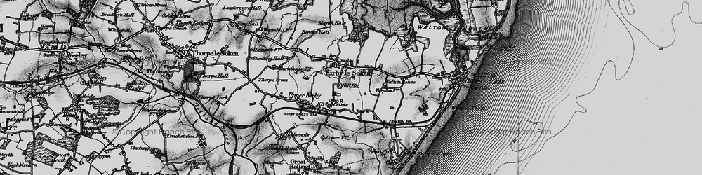 Old map of Kirby-le-Soken in 1896