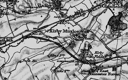 Old map of Kirby Muxloe in 1899