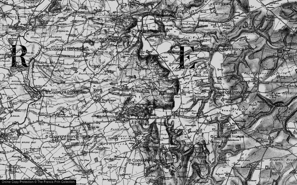 Old Map of Kirby Underdale, 1898 in 1898