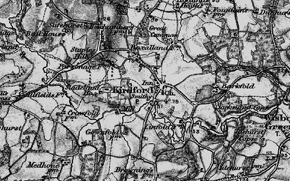 Old map of Barkfold Manor in 1895