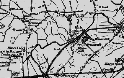 Old map of Kirk Bramwith in 1895