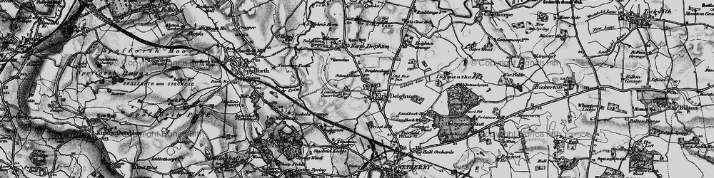 Old map of Kirk Deighton in 1898