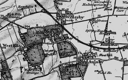 Old map of Kirk Ella in 1895
