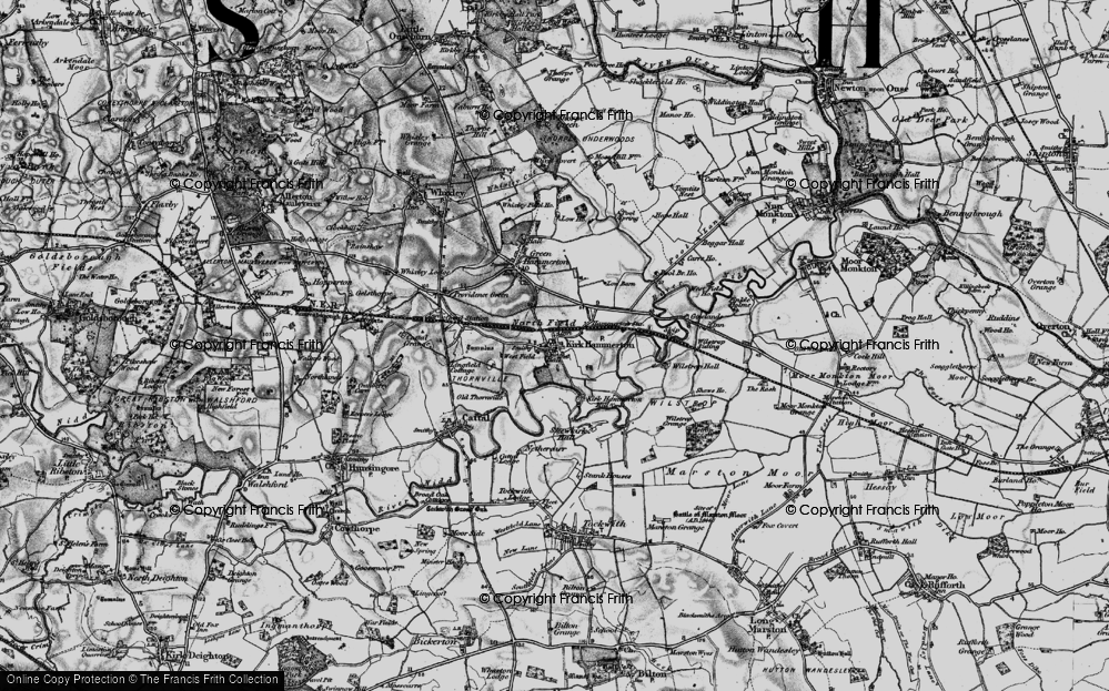 Old Map of Historic Map covering Wilstrop Grange in 1898