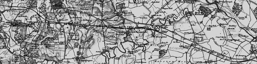 Old map of Kirk Hammerton in 1898