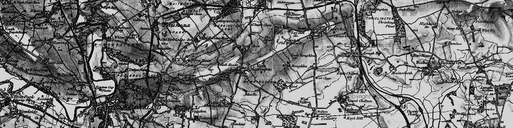 Old map of Kirk Merrington in 1897