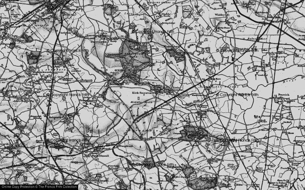 Old Map of Historic Map covering Barnsdale in 1895