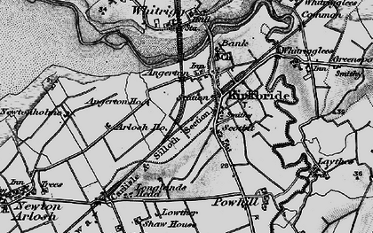 Old map of Angerton Ho in 1897