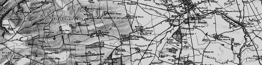 Old map of Kirkburn in 1898