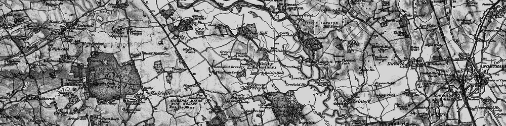 Old map of Kirkby Fleetham in 1897
