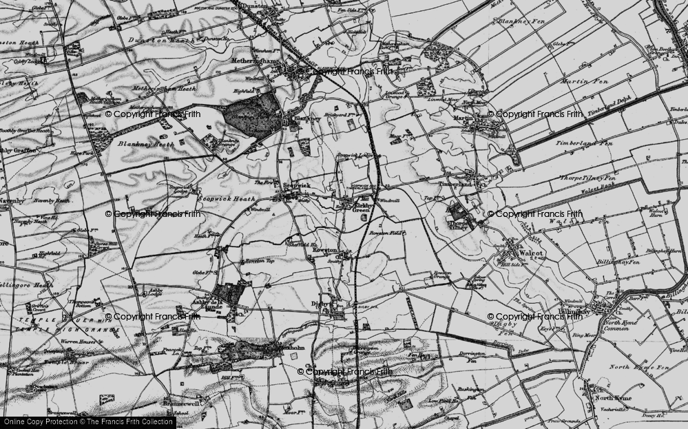 Old Map of Kirkby Green, 1899 in 1899