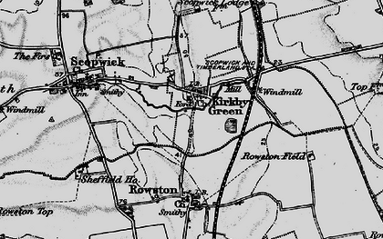 Old map of Kirkby Green in 1899