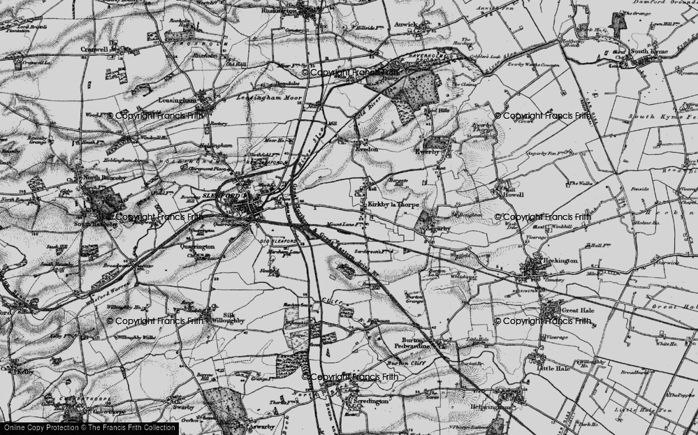 Old Map of Historic Map covering Bargate Hill in 1895