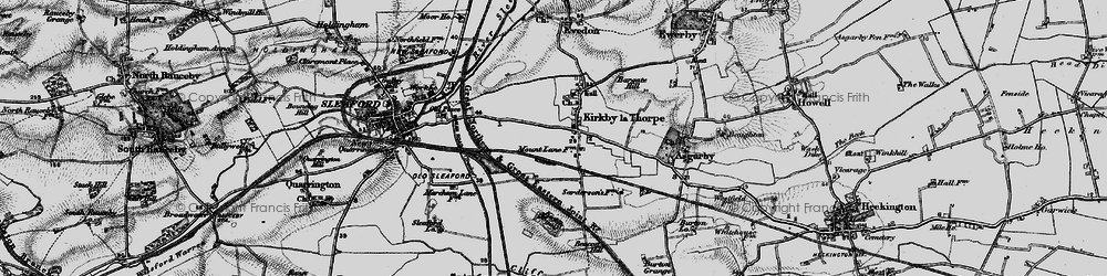 Old map of Bargate Hill in 1895
