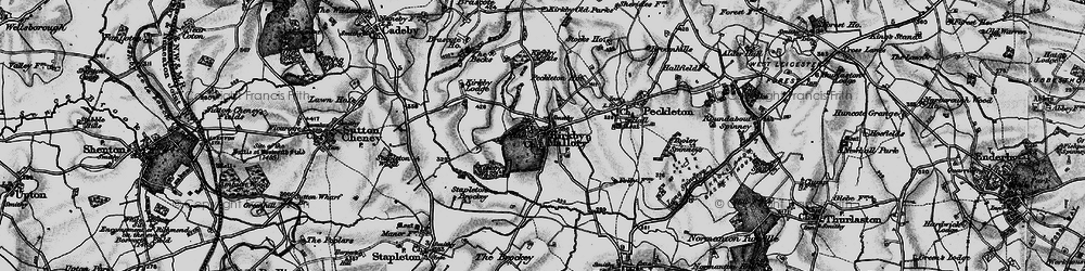 Old map of Kirkby Mallory in 1899