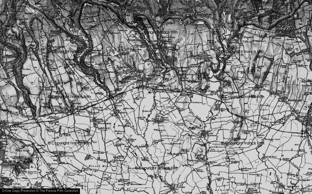 Old Map of Kirkby Mills, 1898 in 1898