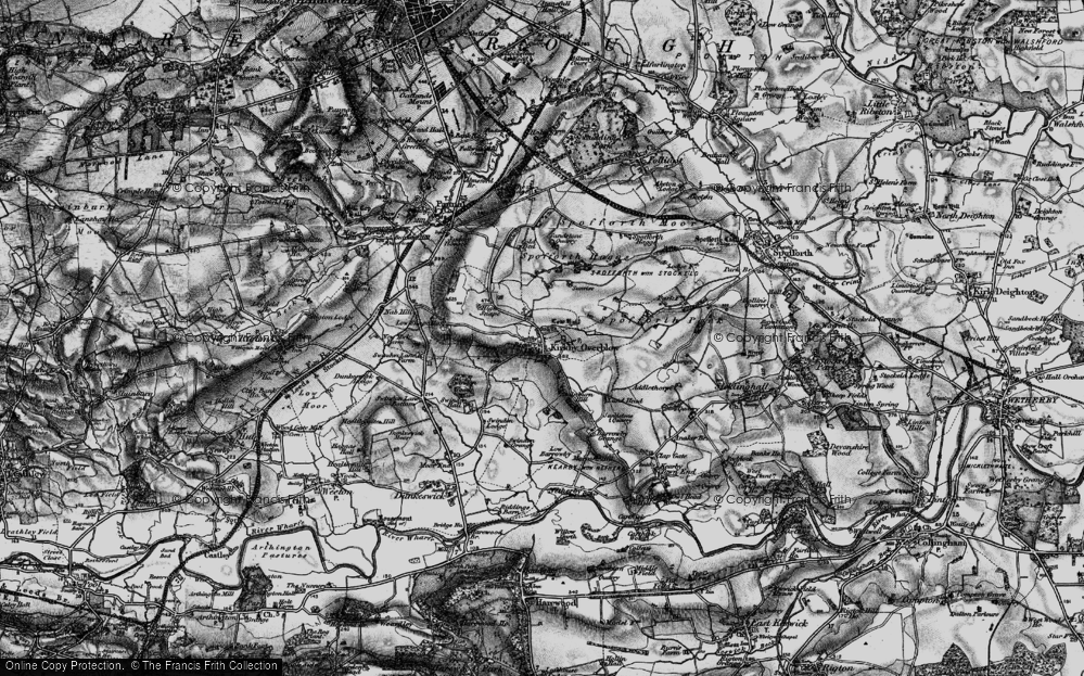 Old Map of Kirkby Overblow, 1898 in 1898