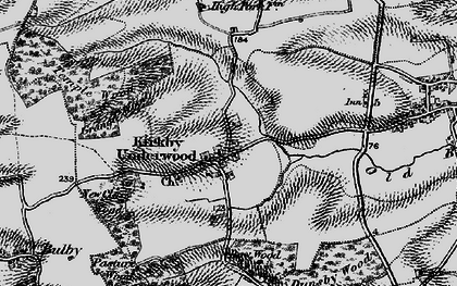 Old map of Kirkby Underwood in 1895