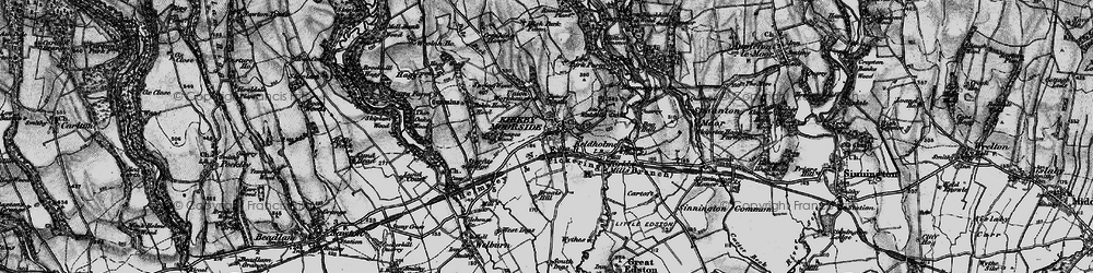 Old map of Kirkbymoorside in 1898