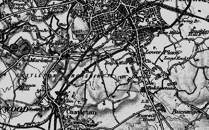 Old map of Kirkholt in 1896