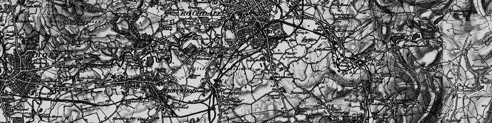 Old map of Kirkholt in 1896