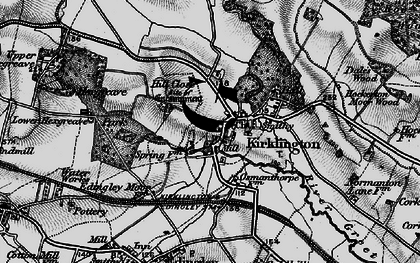 Old map of Kirklington in 1899