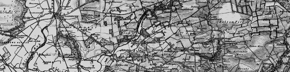 Old map of Kirklinton in 1897