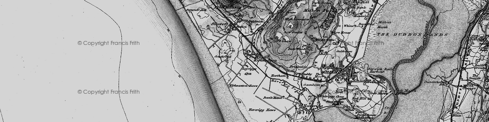 Old map of Kirksanton in 1897
