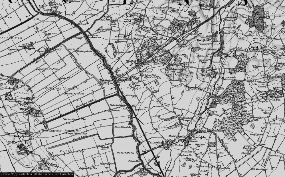 Old Map of Kirkstead, 1899 in 1899