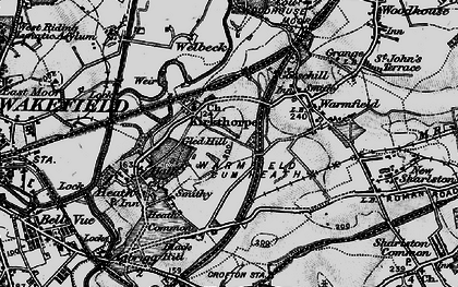 Old map of Kirkthorpe in 1896