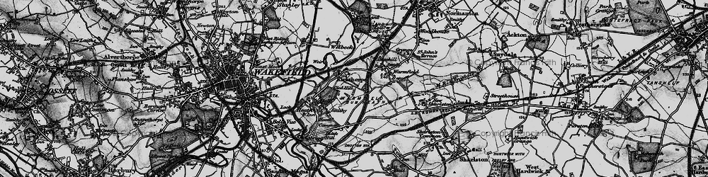 Old map of Kirkthorpe in 1896