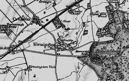 Old map of Kirmington in 1895
