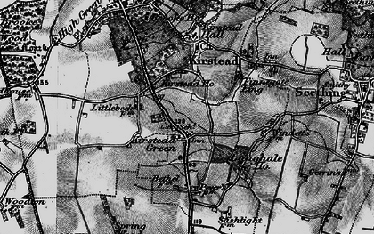 Old map of Kirstead Green in 1898